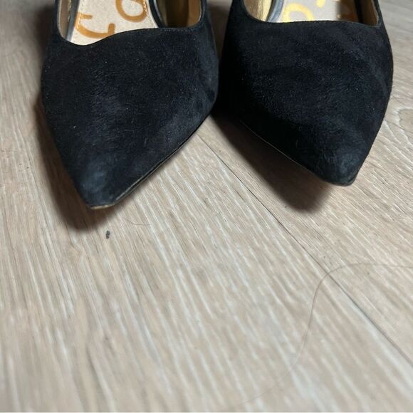 Sam Edelman Dea Black suede Pointed Toe High Heel 10 - Picture 9 of 10